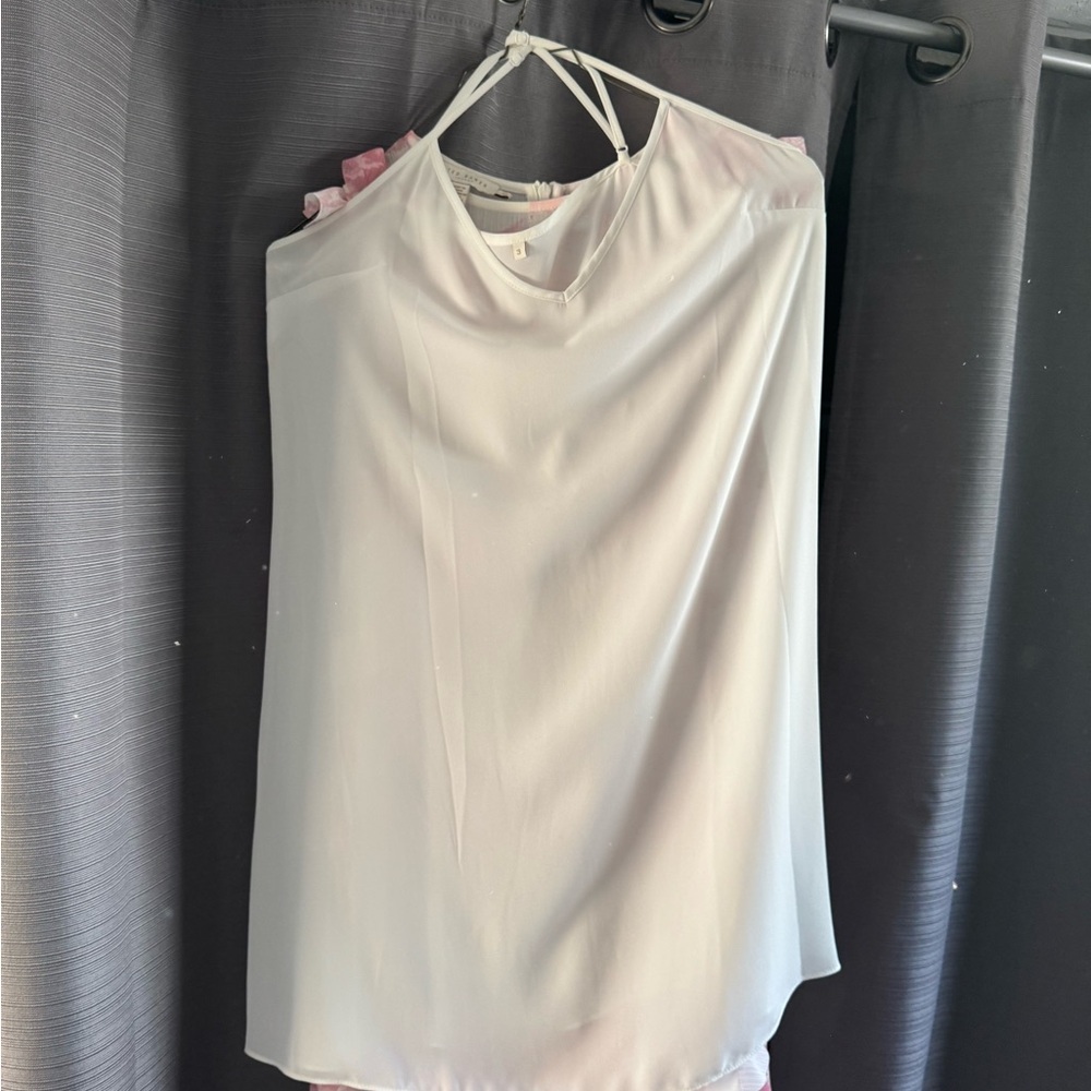 Ted Baker Kenedi Waterfall Ruffled Mini Dress with Slip Liner Size 3 (US 5/6) - Picture 5 of 9